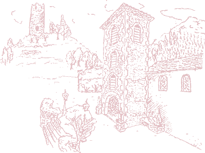 Illustration du village d'Arras et de sa tour